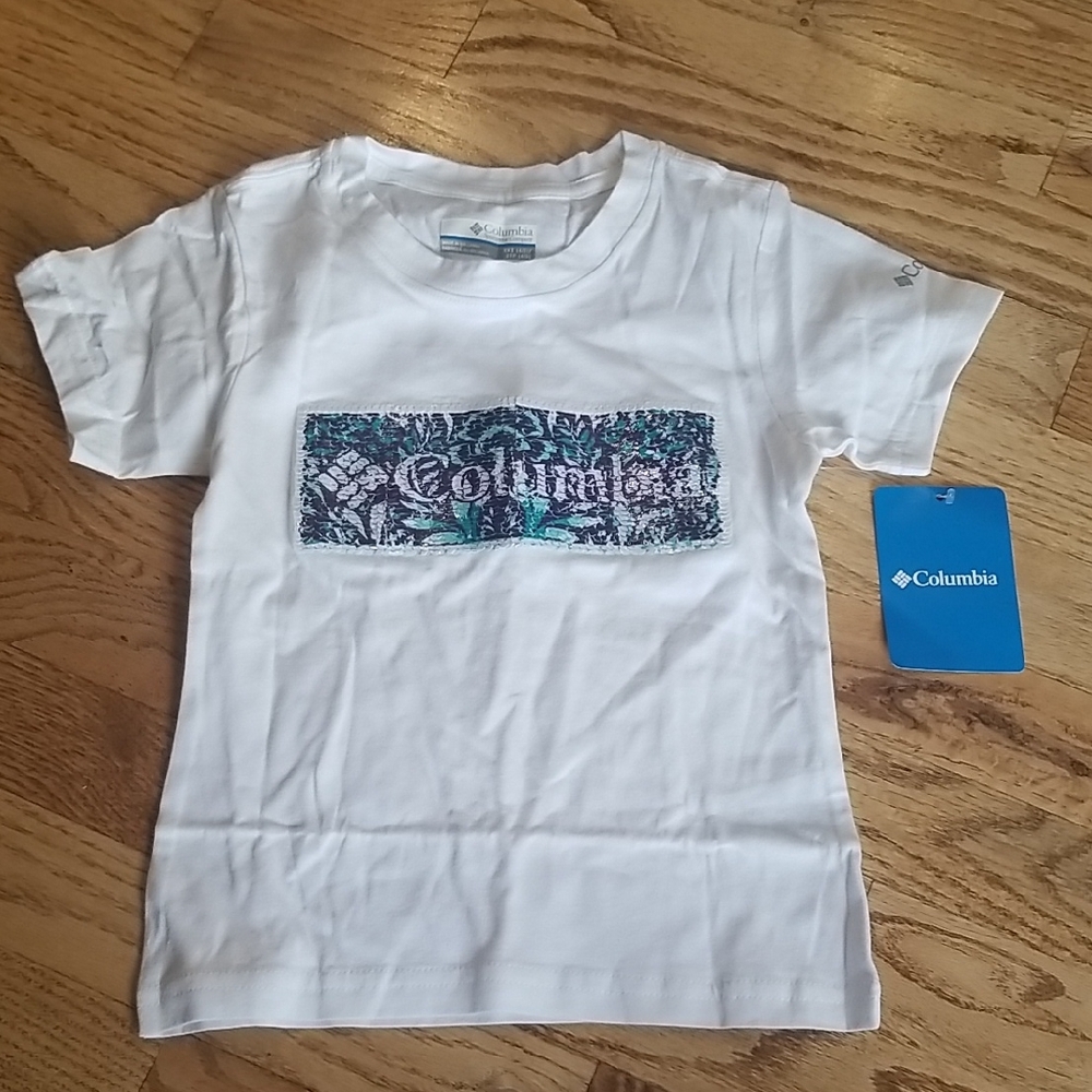 (4/5) NWT Columbia Youth Sequin Shannon Falls Graphic Short Sleeve Tee Casual
